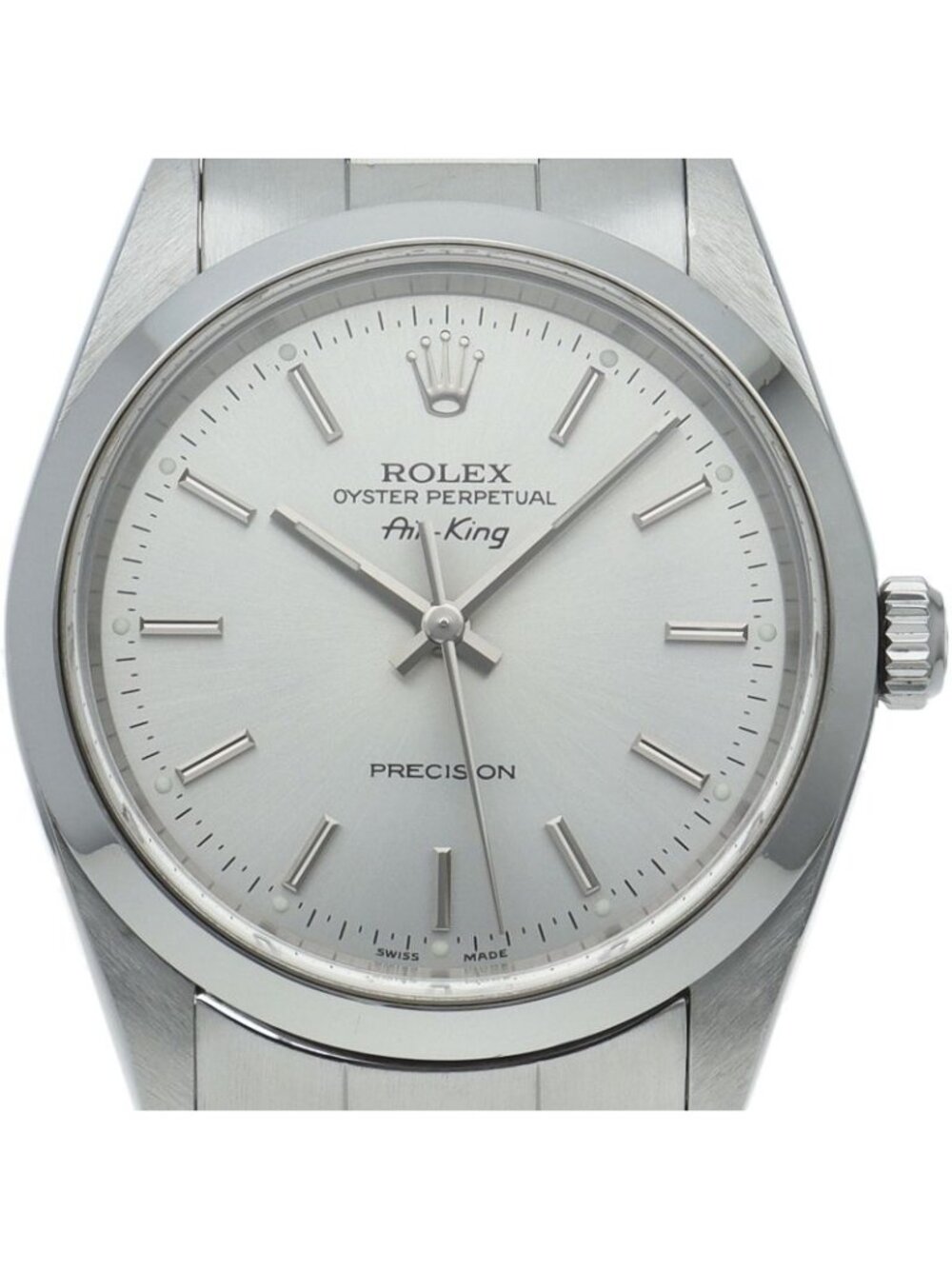 Rolex Air King Box SS Watch Silver Polished